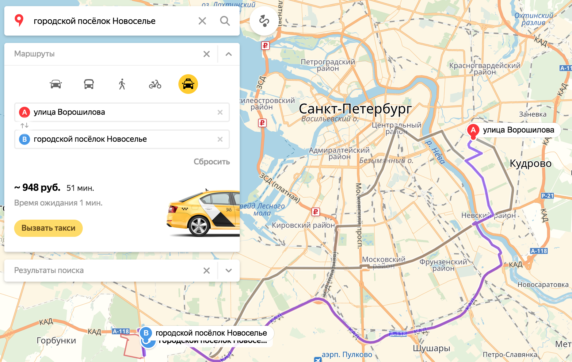 Новоселье на карте Санкт-Петербурга. Такси Пулково. Рейд такси СПБ 2022. Новоселье Ленинградская область на карте.