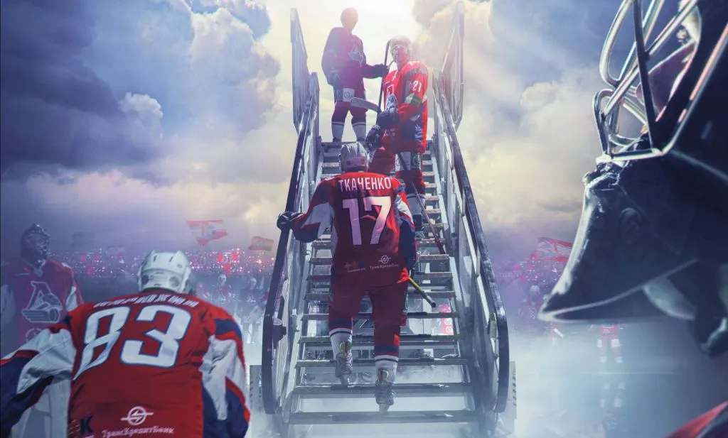 В сети возмутились постером фильма «Небесная команда». Это кино о погибшей хоккейной команде «Локомотив»