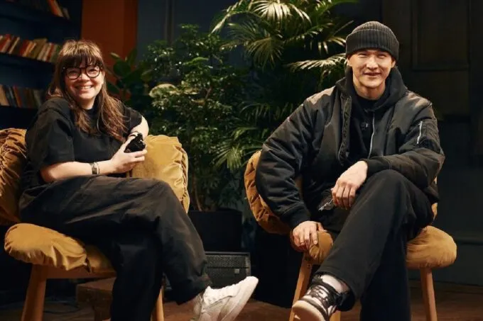 Дарья Морозова и Нурлан Сабуров на съемках «Что было дальше?»