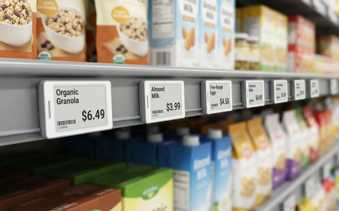 В «Перекрестке» появятся электронные ценники. Сейчас магазин тратит полдня на переписывание прайсов