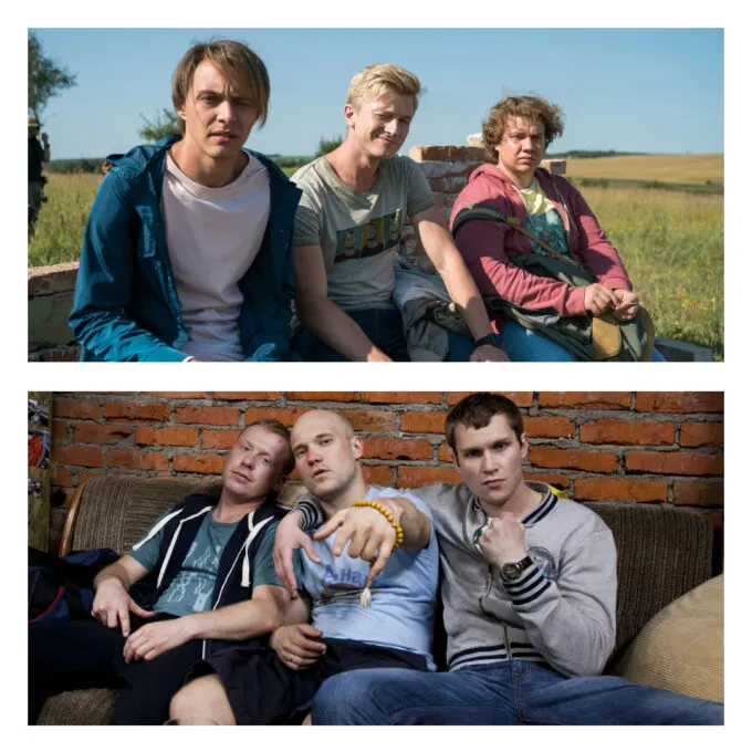 Сериалы «Жуки» (сверху) и «Реальные пацаны» (снизу)