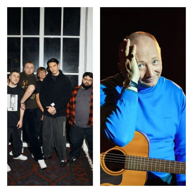 Комики из «Что было дальше?» и Юрий Гальцев (справа)