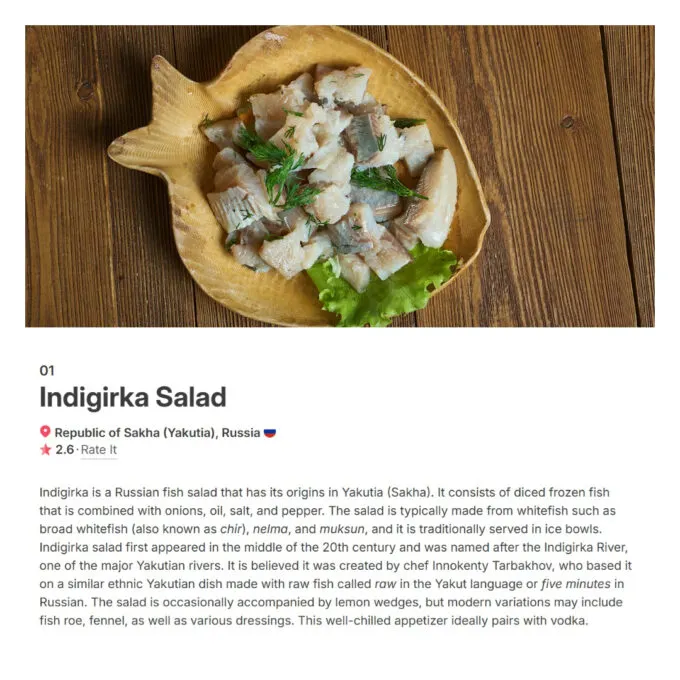 Салат индигирка попал в антирейтинг худших блюд 2025 года от TasteAtlas
