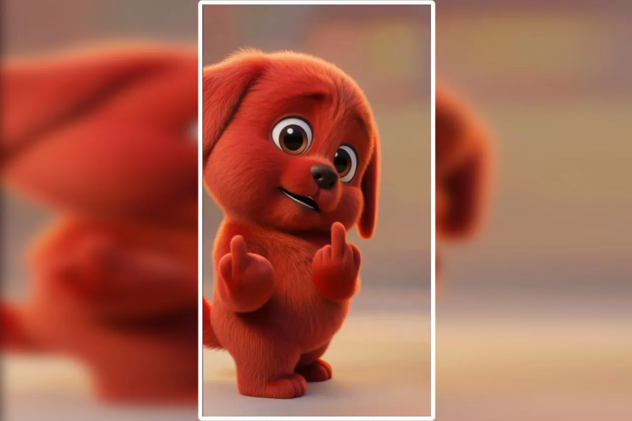 Что за мем с красным щенком и средним пальцем? Видео набрало 20 миллионов просмотров за день