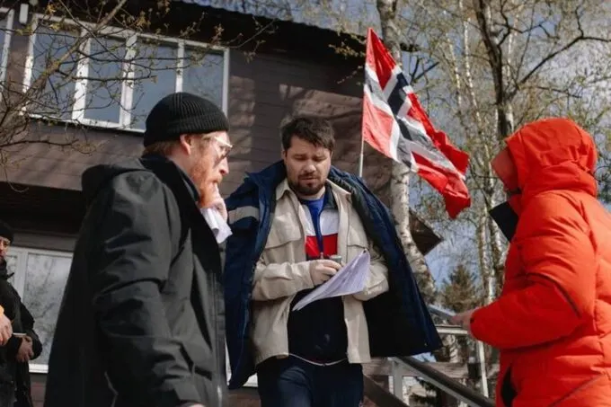 Гарик Харламов на съемках сериала «Зона комфорта» 