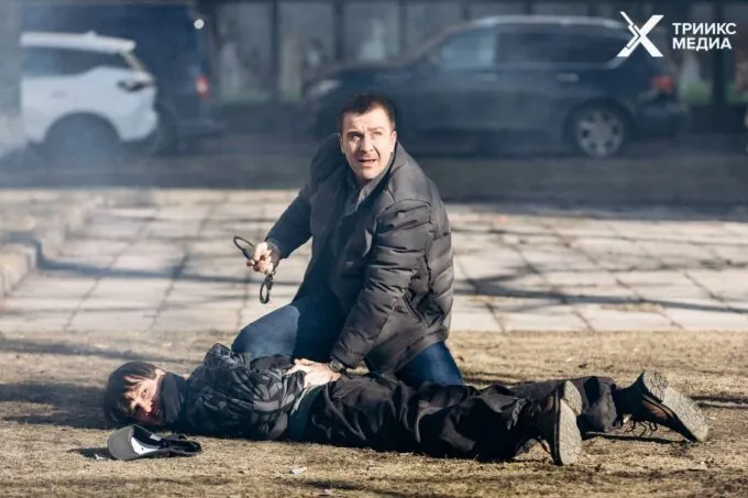 Антон Васильев на съемках восьмого сезона сериала НТВ «Невский»