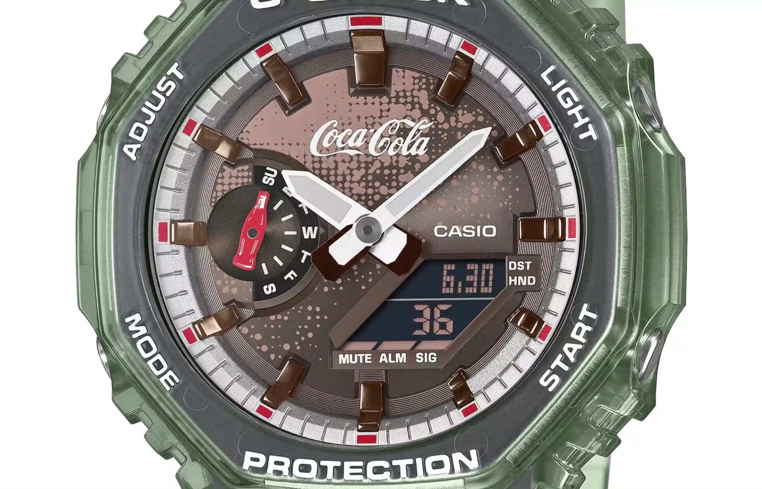 Casio выпустила часы в стиле Coca-Cola. Модель имеет кучу деталей в честь легендарной газировки