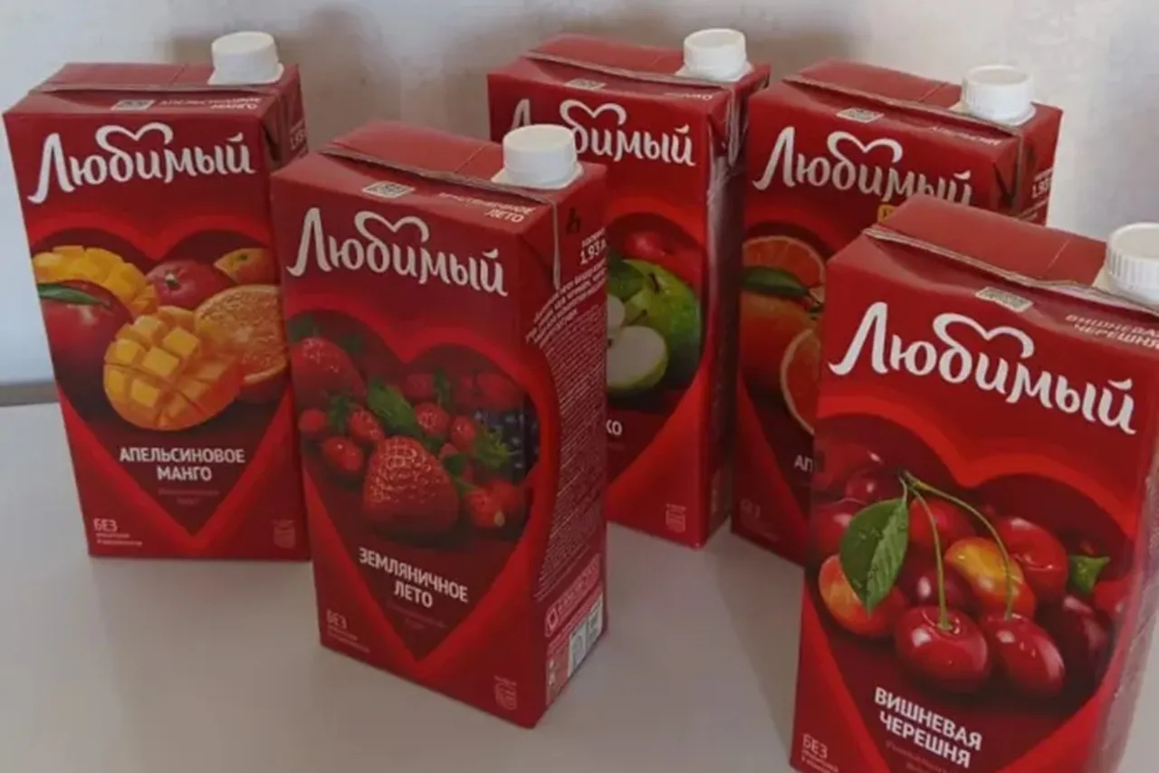 Во все вкусы сока «Любимый» добавляют один ингредиент. Его вынужденно рисуют на каждой пачке