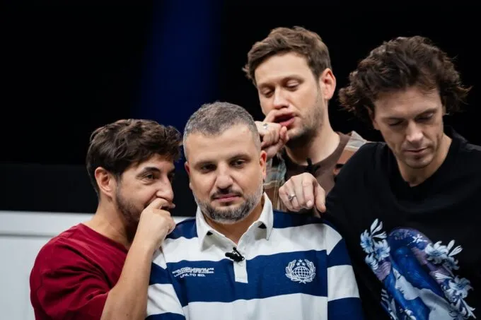Комики шоу «Импровизаторы» Сергей Матвиенко, Дмитрий Позов, Антон Шастун и Арсений Попов