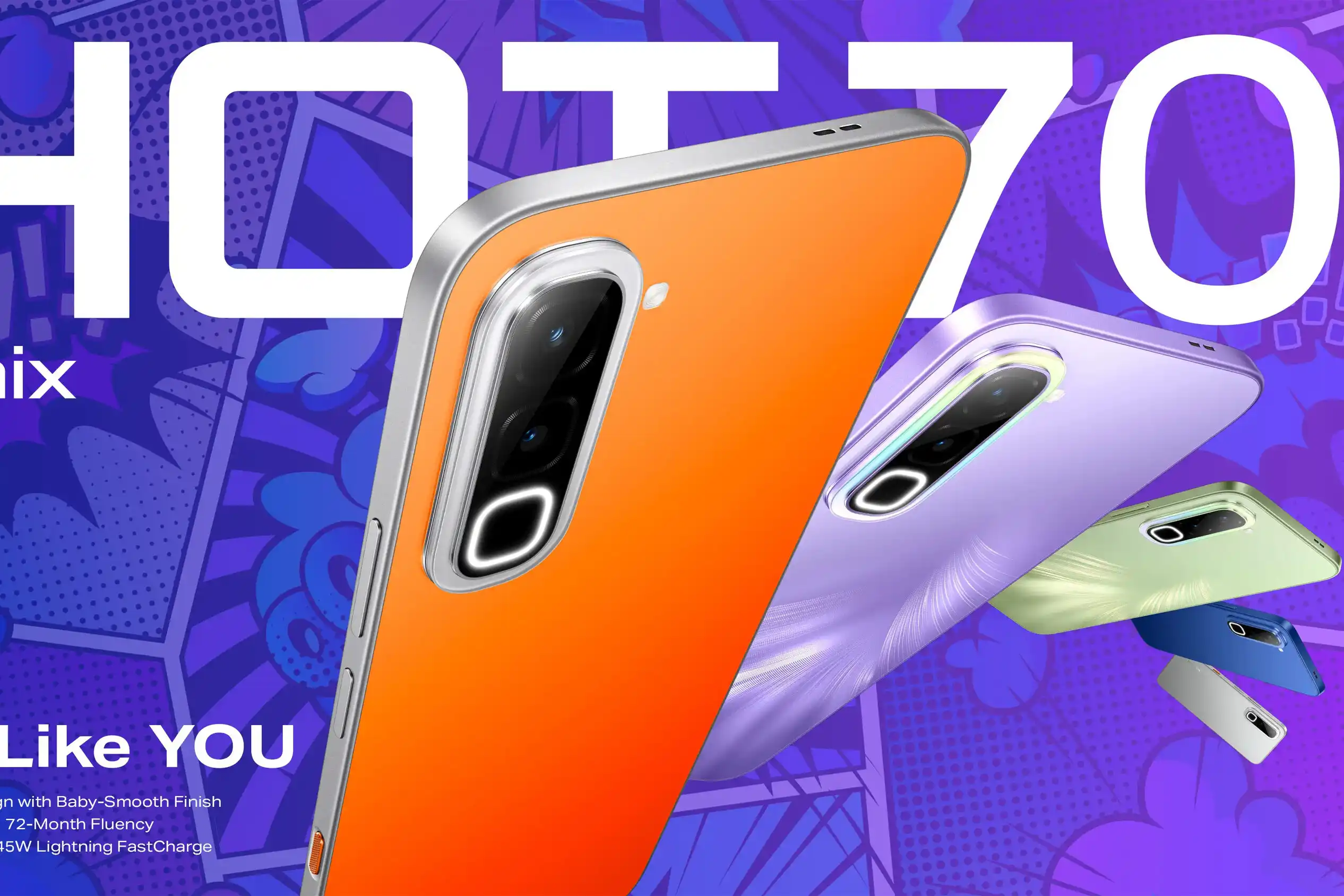 В России появился Infinix HOT 70. У него крепкий корпус, большой аккумулятор и отдельная умная кнопка