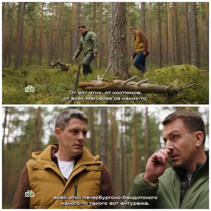 Антон Васильев и Дмитрий Паламарчук на съемках сериала НТВ «Невский»