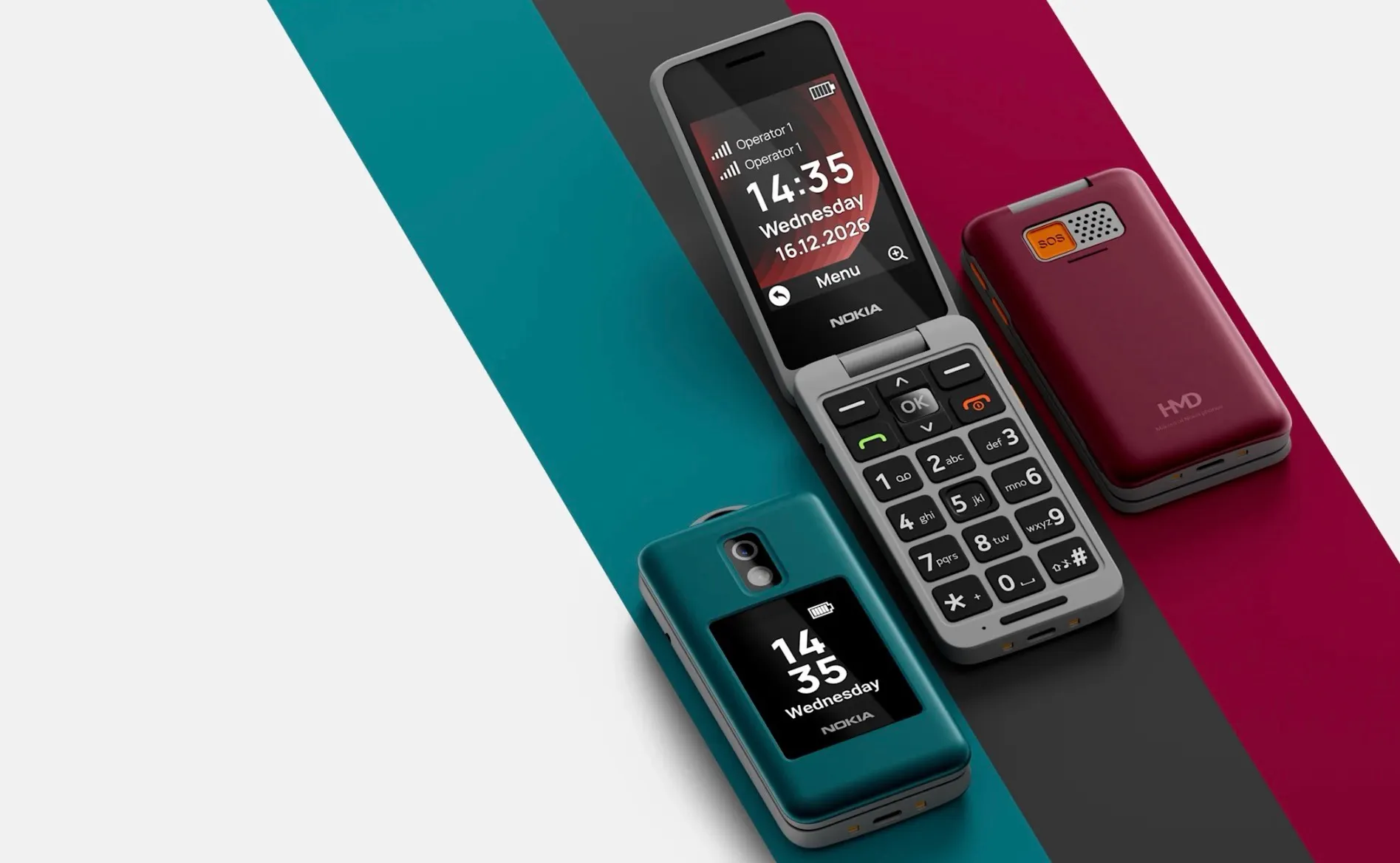Nokia выпустила идеальную раскладушку для пожилых людей и школьников. У нее два экрана, кнопка SOS и зарядка USB-C